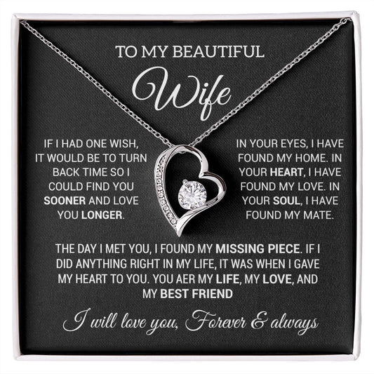 To My Wife Necklace, Gift For Wife, Anniversary Gift For Wife, Christmas Gifts