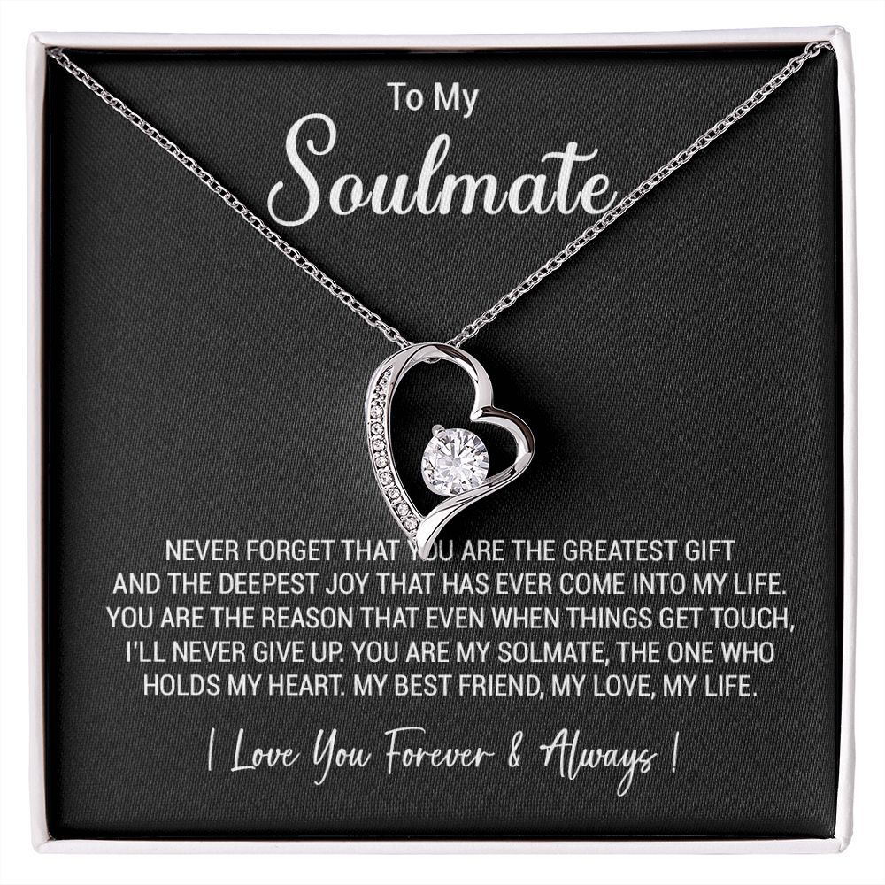 To My Soulmate Necklace, Valentine Gift For Her, Gift For Soulmate, Gift For Her