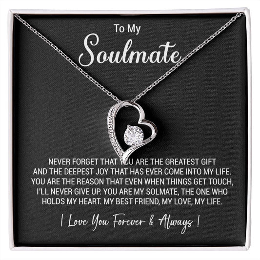 To My Soulmate Necklace, Valentine Gift For Her, Gift For Soulmate, Gift For Her