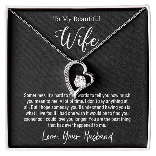 To My Wife Necklace, Gift For Wife, Wife Birthday Gift, Valentine Gifts For Her