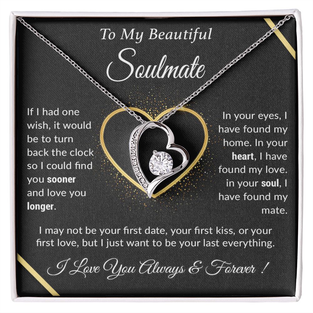 To My Soulmate Necklace, Gift For Wife, Gift from Husband, Valentine Days Gift