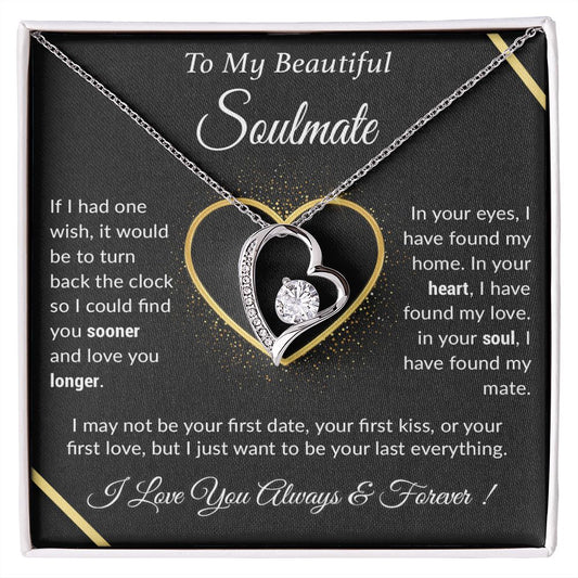 To My Soulmate Necklace, Gift For Wife, Gift from Husband, Valentine Days Gift