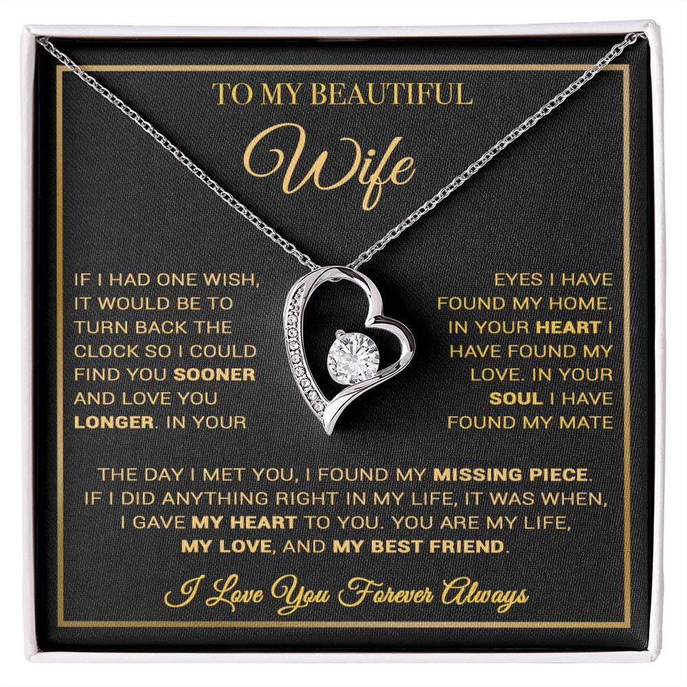To My Wife Necklace, Gift For Wife, Anniversary Gift For Wife, Necklace For Wife