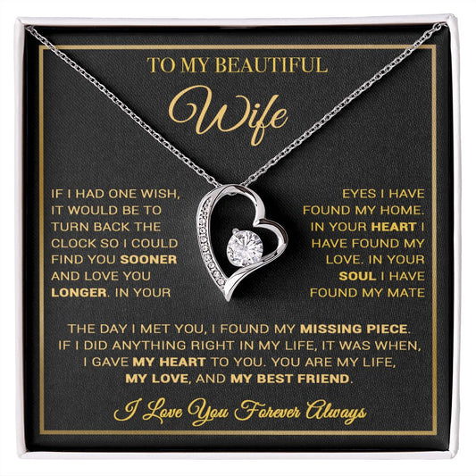 To My Wife Necklace, Gift For Wife, Anniversary Gift For Wife, Necklace For Wife