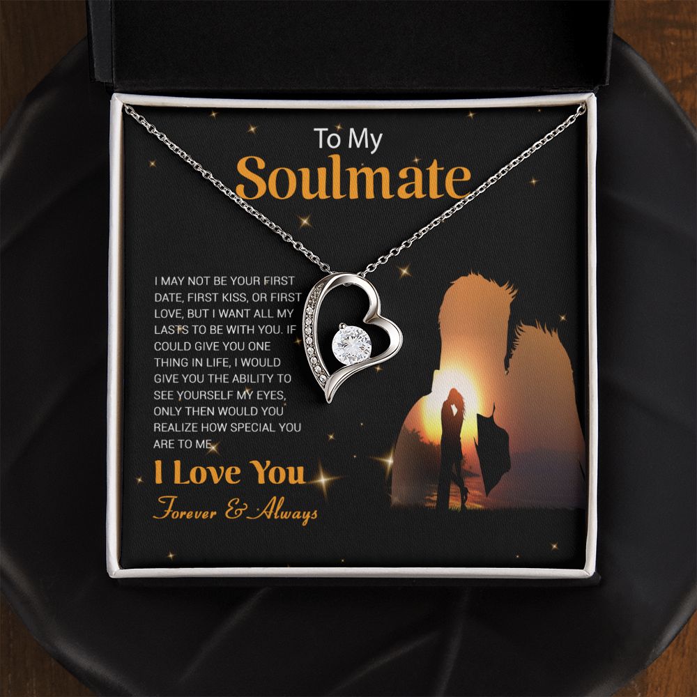To My Soulmate Necklace, Gift For Wife Girlfriend From Husband, Valentines Day