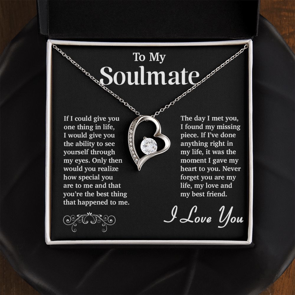 To My Soulmate Necklace, Valentine Gift For Her, Gift For Soulmate, Gift For Her