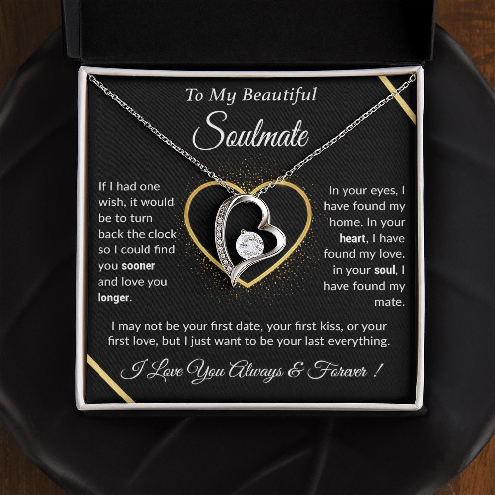 To My Soulmate Necklace, Gift For Wife, Gift from Husband, Valentine Days Gift