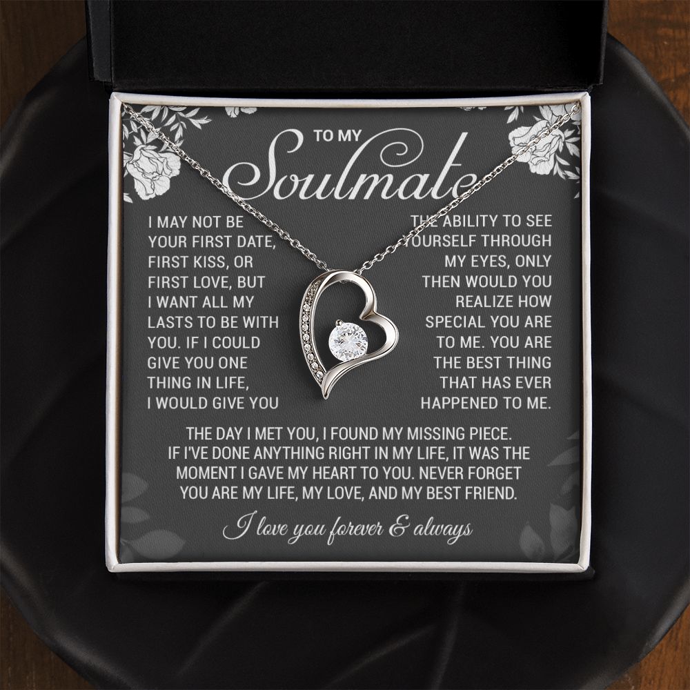 To My Soulmate Necklace, Gift for Wife, Girlfriend, Anniversary Gift, Xmas Gift