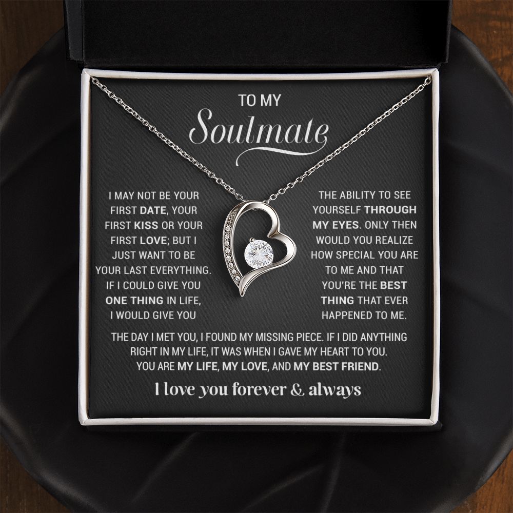 To My Soulmate Necklace, Gift For Wife, Gift from Husband, Valentine Days Gift