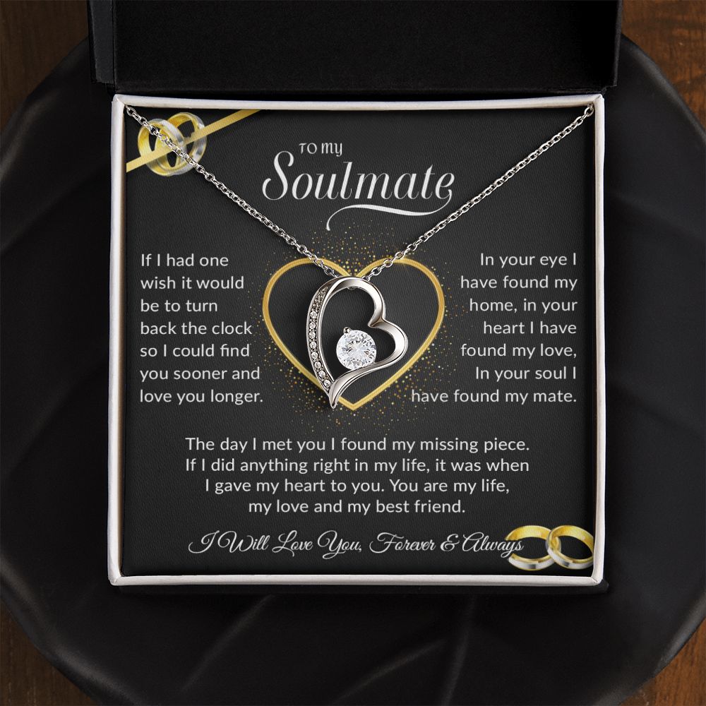 To My Soulmate Necklace, Gift For Wife, Gift from Husband, Valentine Days Gift