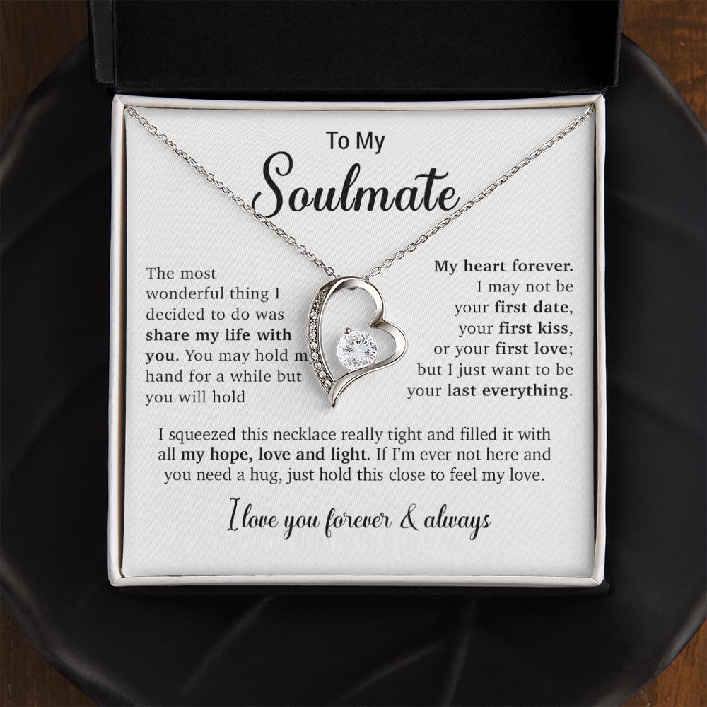 To My Soulmate Necklace, Valentine Gift For Her, Gift For Soulmate, Gift For Her