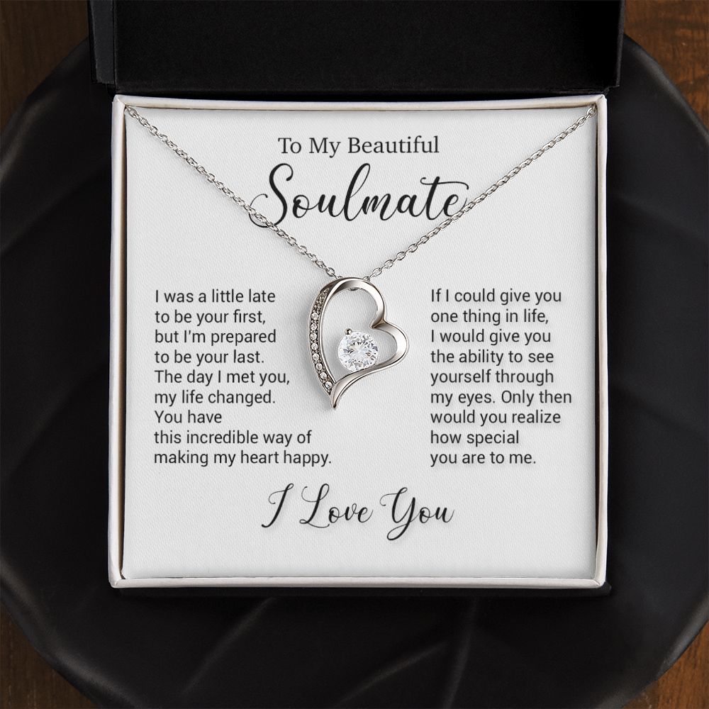 To My Soulmate Necklace, Valentine Gift For Her, Gift For Soulmate, Gift For Her