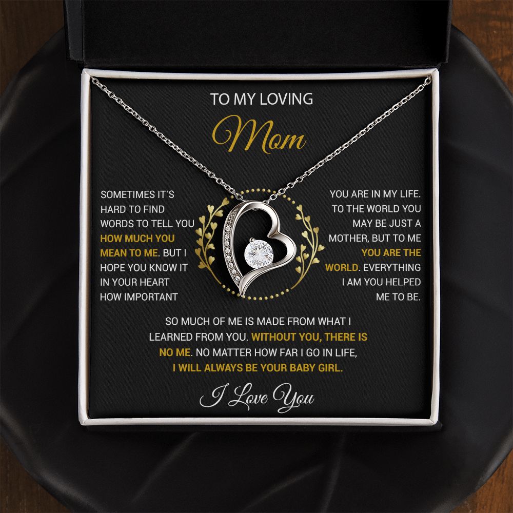 To My Loving Mom Necklace, Gift for Mom from Son, Mother's Day Jewelry
