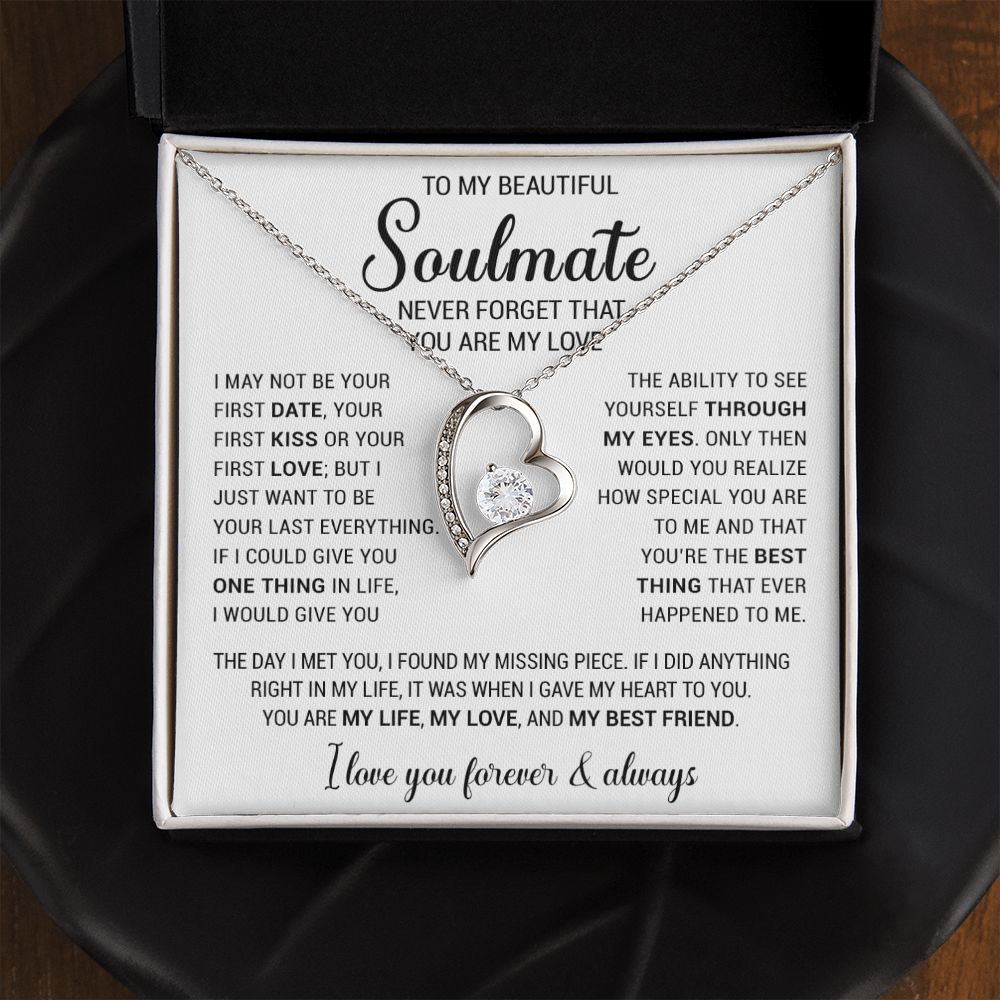 To My Soulmate Necklace Gift For Girlfriend Wife Birthday Gifts Christmas Gifts