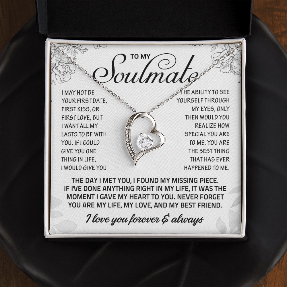 To My Soulmate Necklace, Gift for Wife, Girlfriend, Anniversary Gift, Xmas Gift