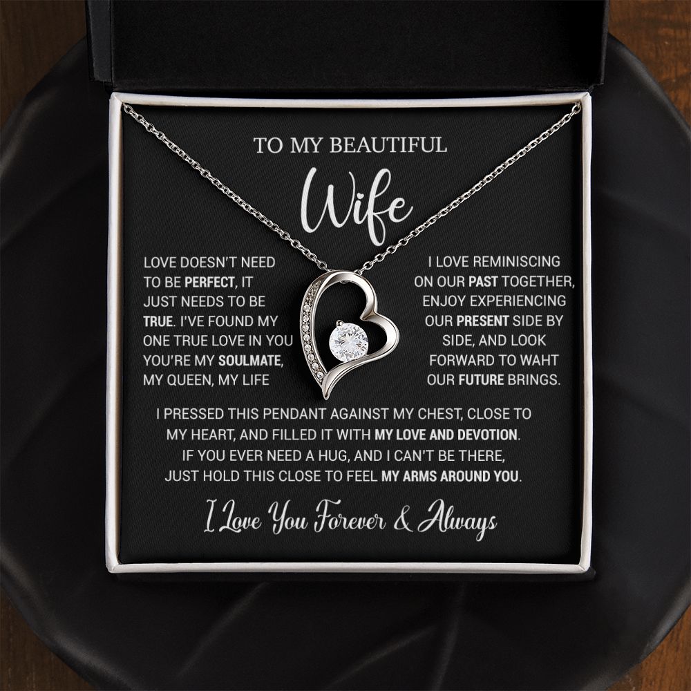 To My Wife Necklace, Valentine Gift For Her, Gift For Soulmate, Gift For Her
