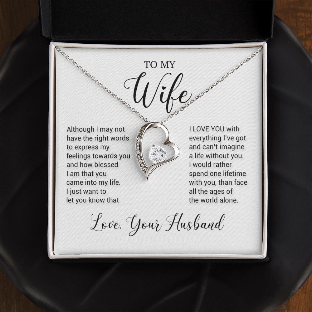 To My Wife Necklace, Wife Husband Necklace, Wife Birthday Gift, Valentine Gift