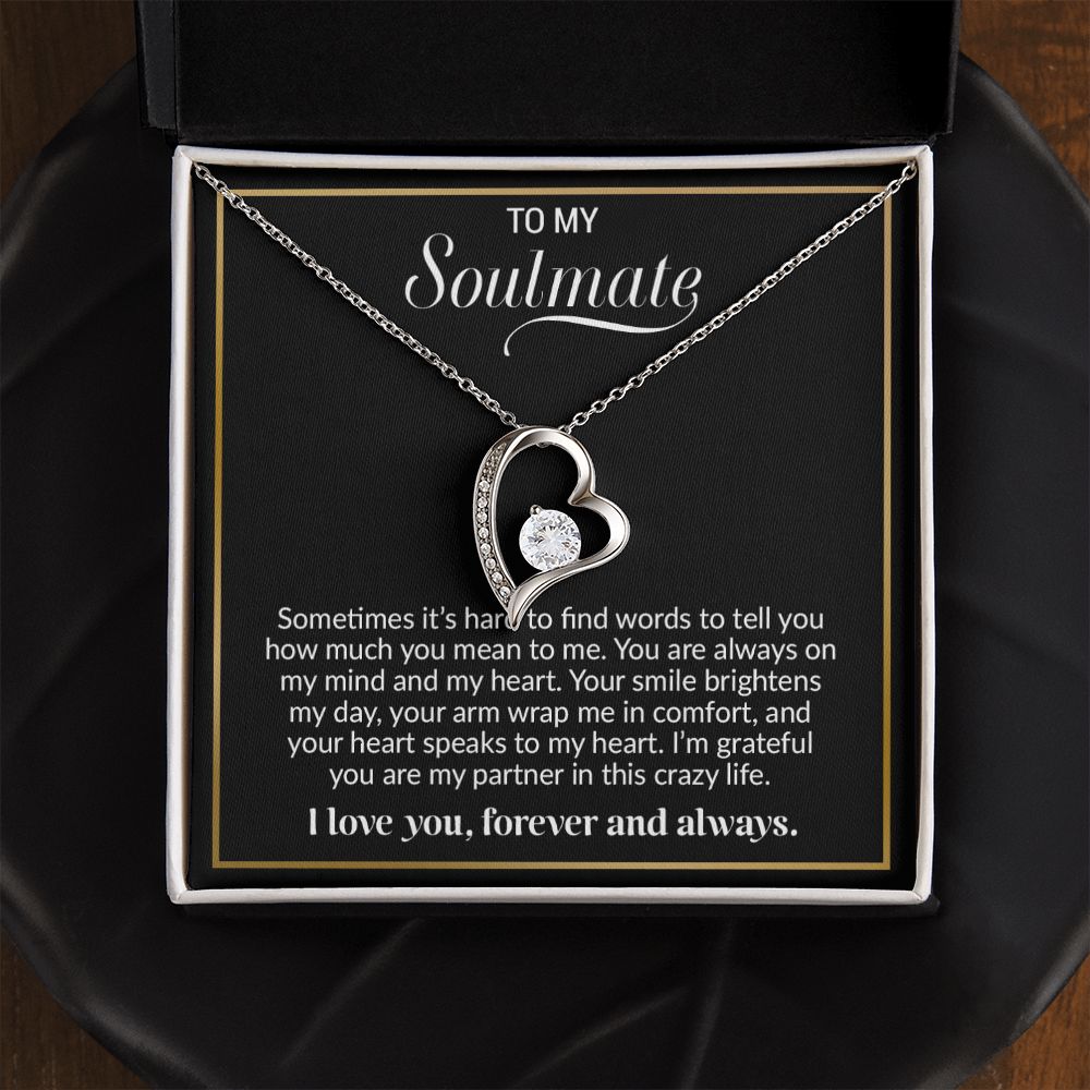 To My Soulmate Necklace, Valentine Gift For Her, Gift For Soulmate