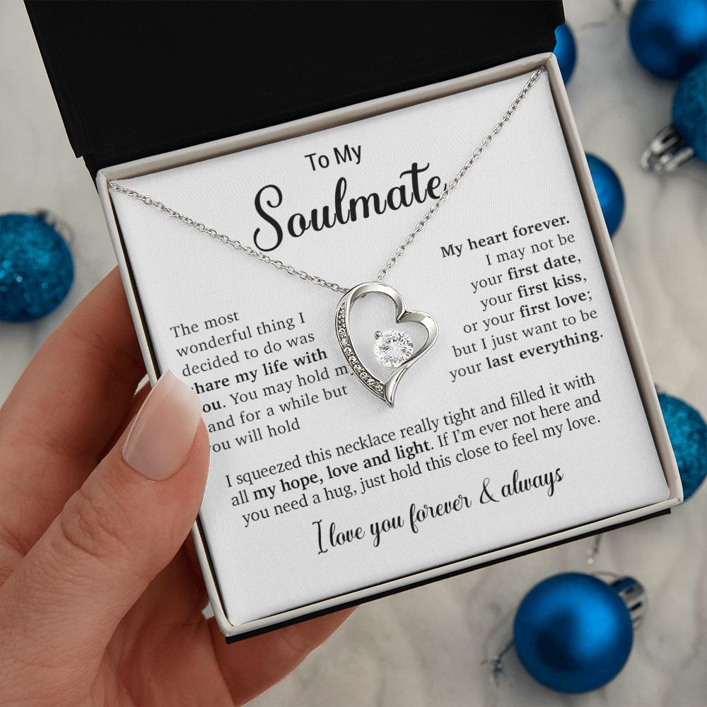 To My Soulmate Necklace, Valentine Gift For Her, Gift For Soulmate, Gift For Her