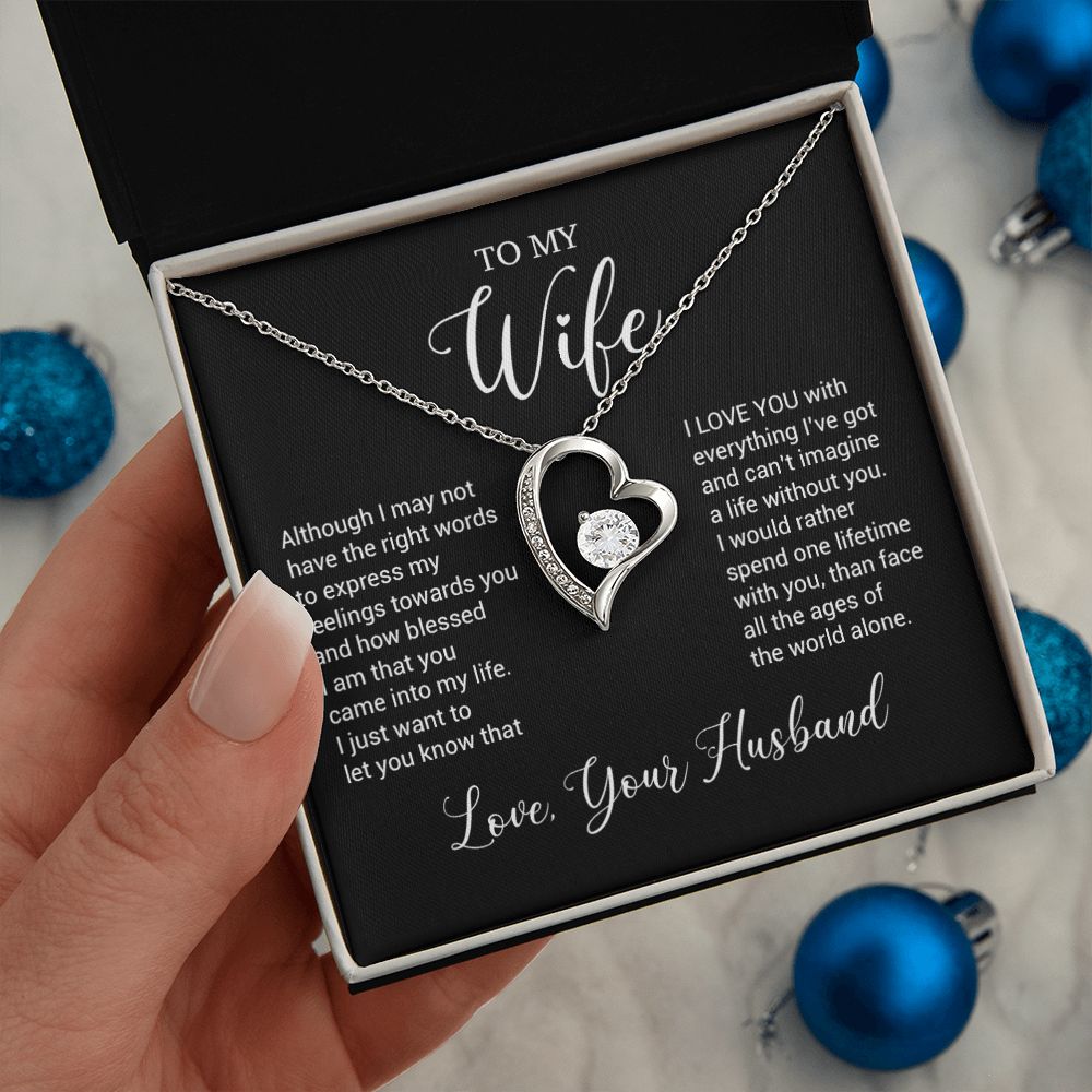To My Wife Necklace, Wife Husband Necklace, Wife Birthday Gift, Valentine Gift