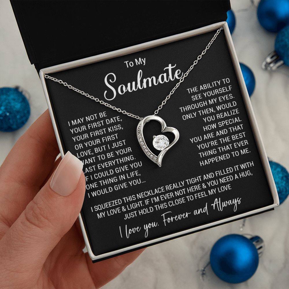 To My Soulmate Necklace Gift For Girlfriend Wife Birthday Gifts Christmas Gifts