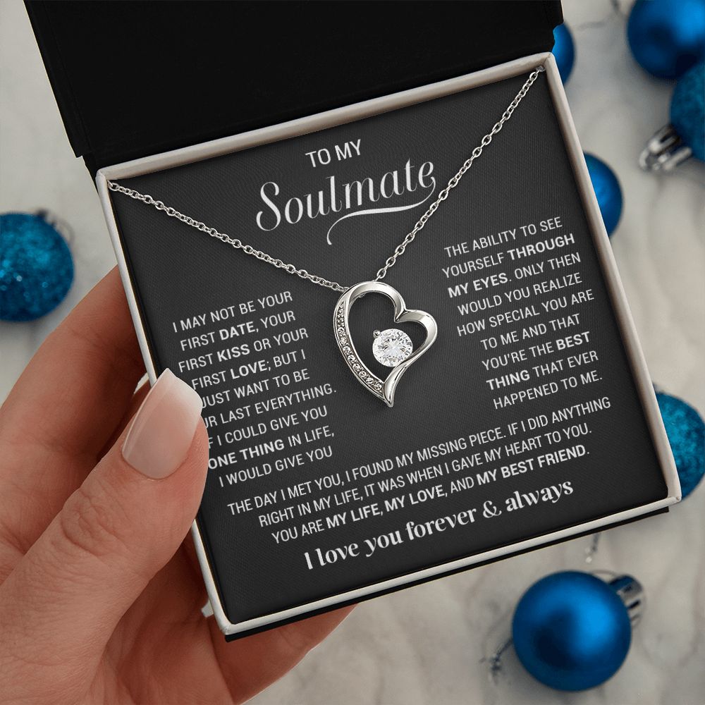 To My Soulmate Necklace, Gift For Wife, Gift from Husband, Valentine Days Gift