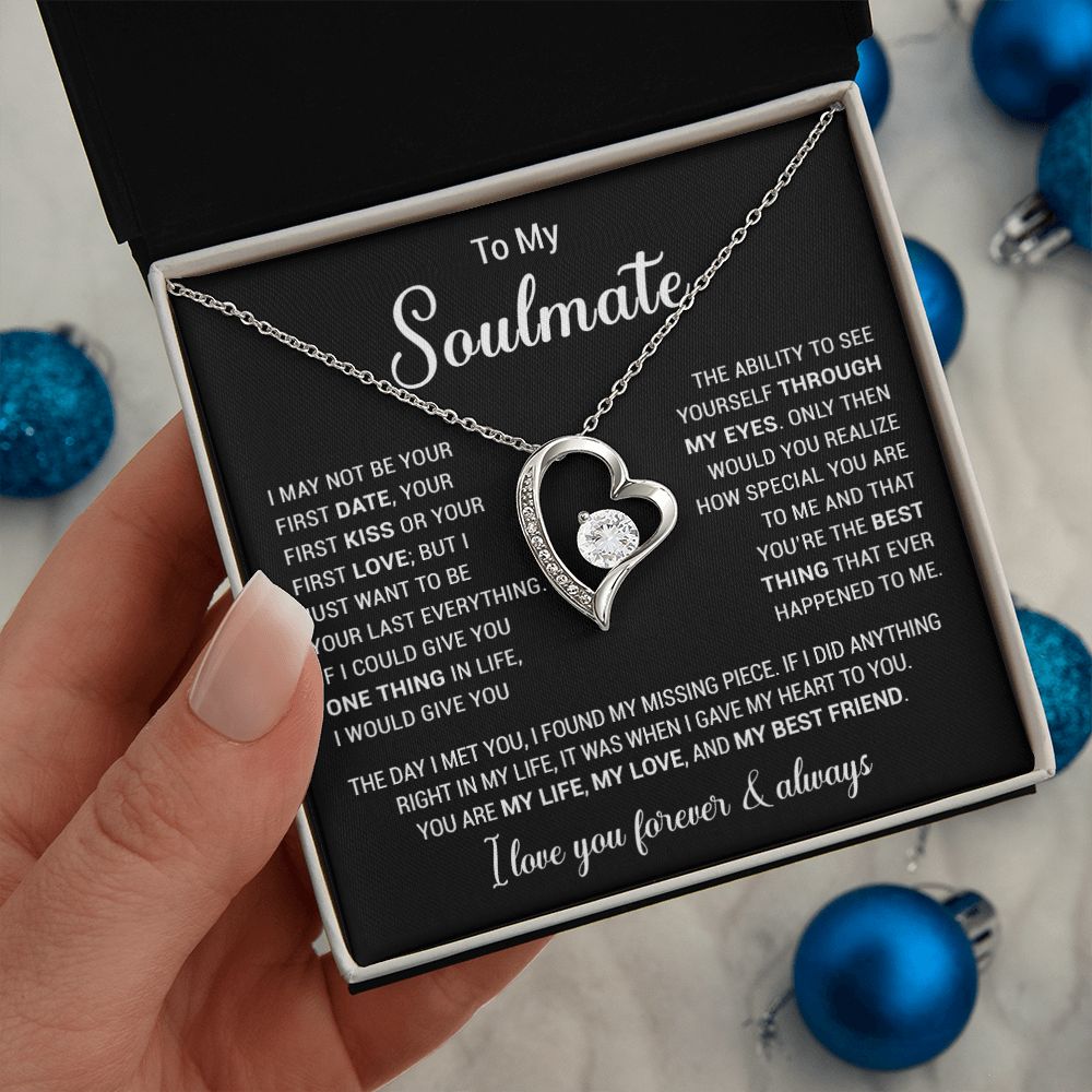 To My Soulmate Necklace, Gift for Wife, Girlfriend, Anniversary Gift, Xmas Gift