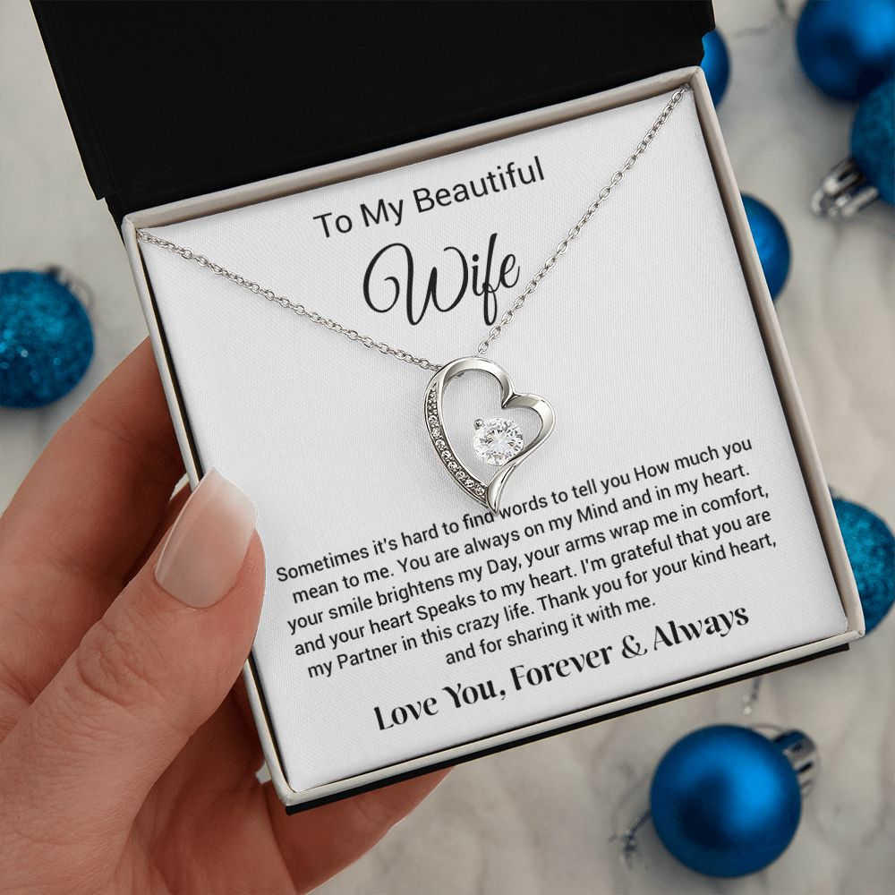 To My Wife Necklace, Gift for Wife, Girlfriend, Anniversary Gift, Birthday Gift