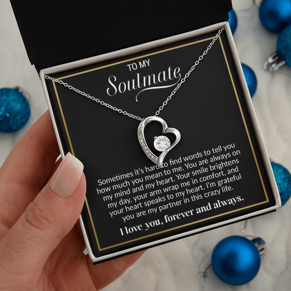 To My Soulmate Necklace, Valentine Gift For Her, Gift For Soulmate