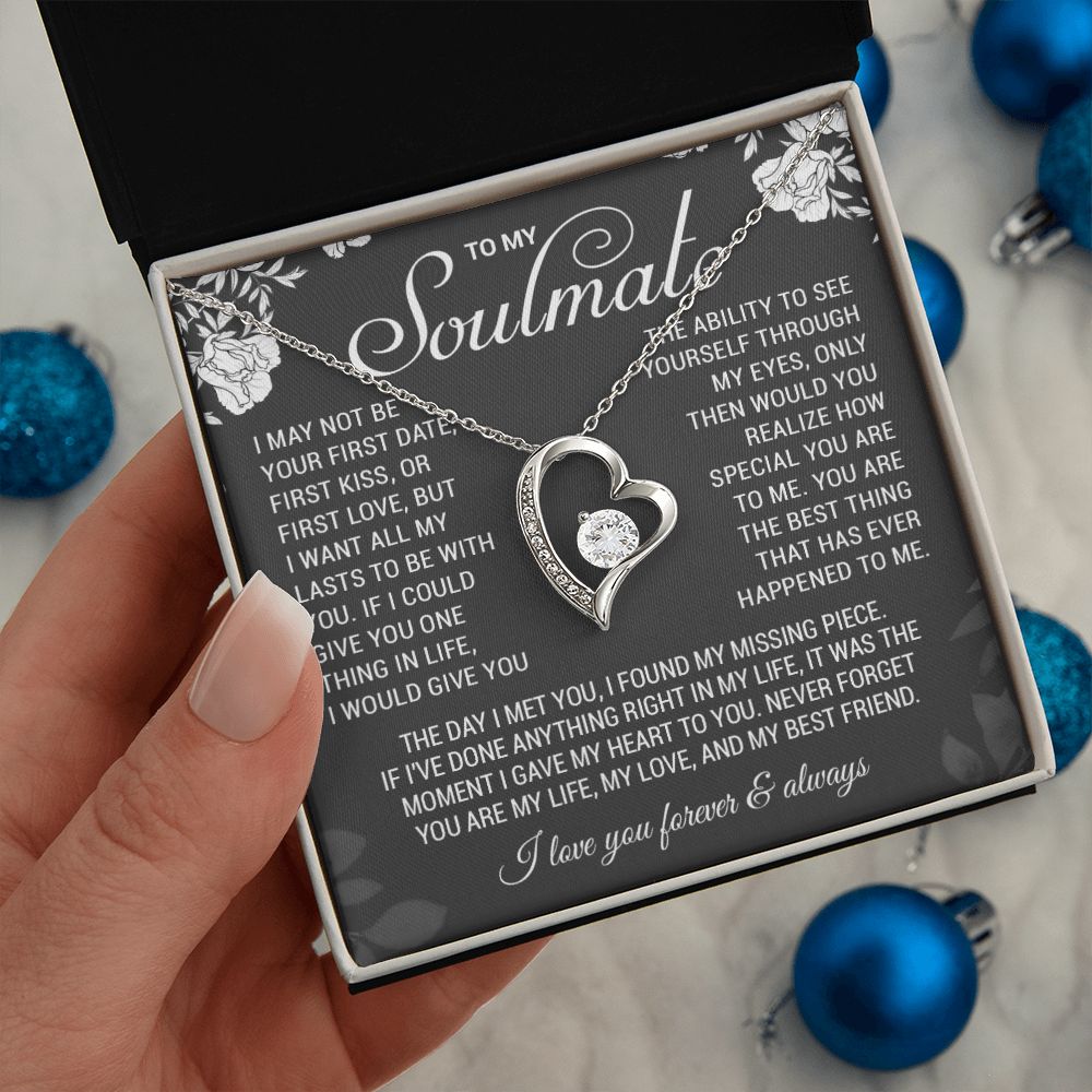 To My Soulmate Necklace, Gift for Wife, Girlfriend, Anniversary Gift, Xmas Gift