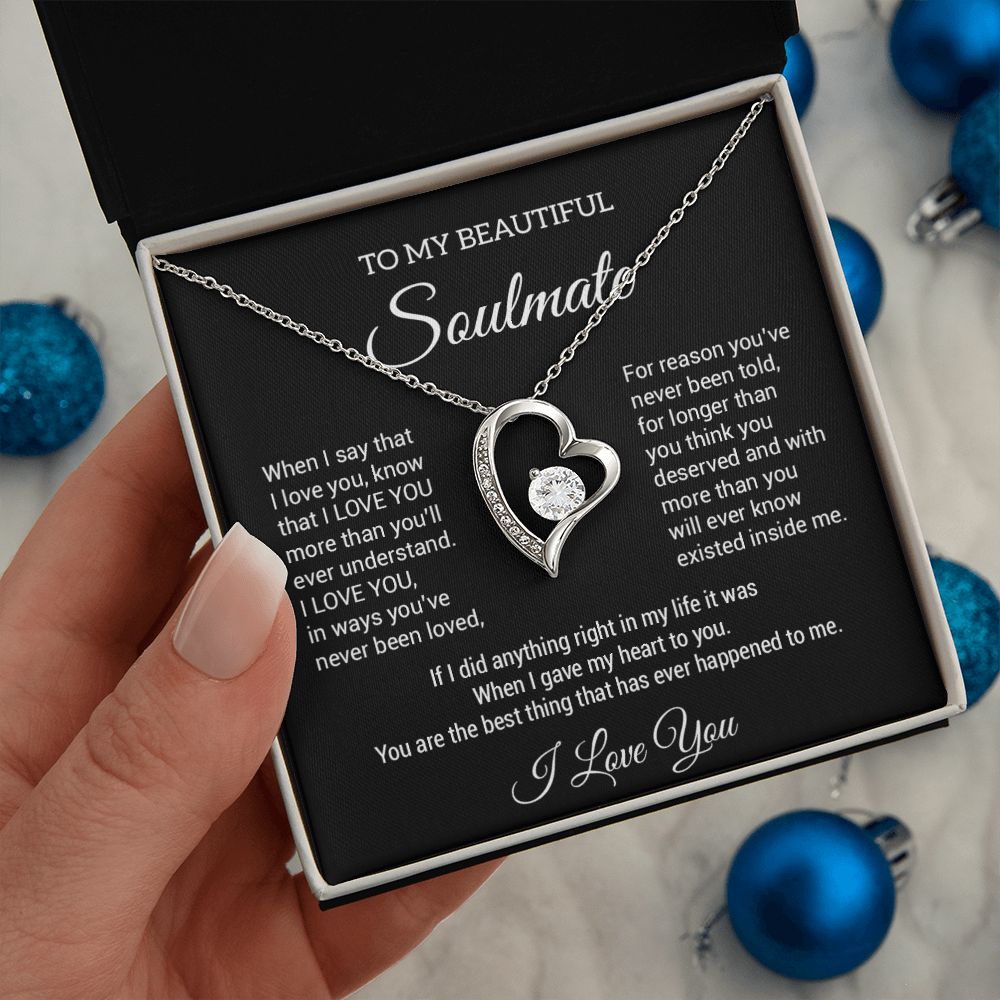 To My Soulmate Necklace, Fiance Necklace, Valentine Day Gift , Gift For Soulmate