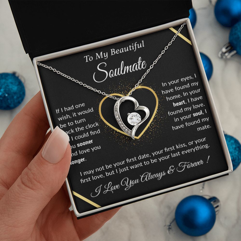 To My Soulmate Necklace, Gift For Wife, Gift from Husband, Valentine Days Gift