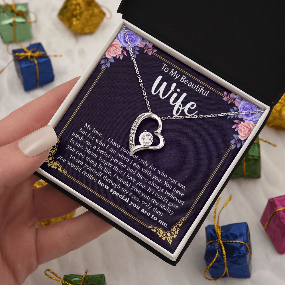 To My Wife Necklace, Anniversary Gift For Wife, Wife Birthday Gift, Mother Day