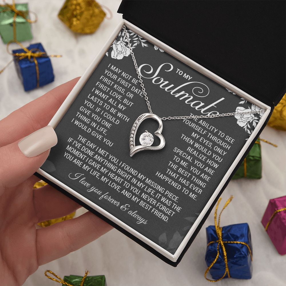 To My Soulmate Necklace, Gift for Wife, Girlfriend, Anniversary Gift, Xmas Gift