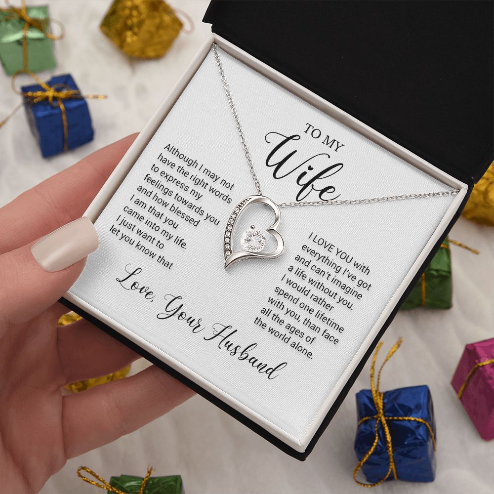 To My Wife Necklace, Wife Husband Necklace, Wife Birthday Gift, Valentine Gift