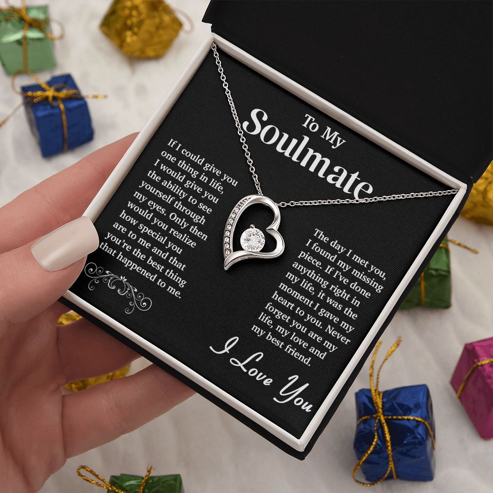 To My Soulmate Necklace, Valentine Gift For Her, Gift For Soulmate, Gift For Her