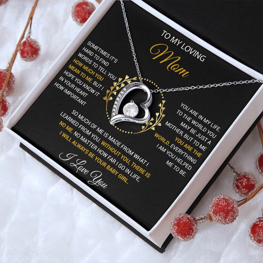 To My Loving Mom Necklace, Gift for Mom from Son, Mother's Day Jewelry