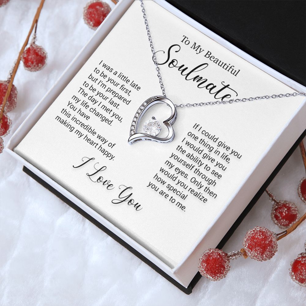 To My Soulmate Necklace, Valentine Gift For Her, Gift For Soulmate, Gift For Her