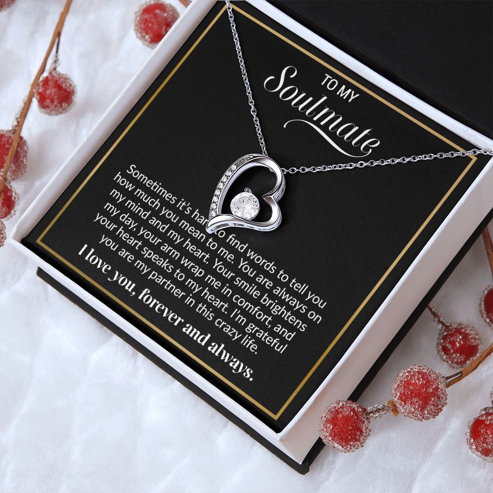 To My Soulmate Necklace, Valentine Gift For Her, Gift For Soulmate