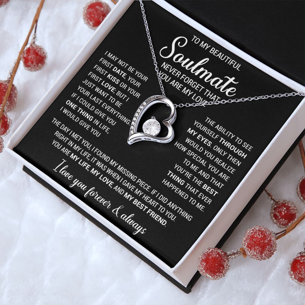 To My Soulmate Necklace Gift For Girlfriend Wife Birthday Gifts Christmas Gifts
