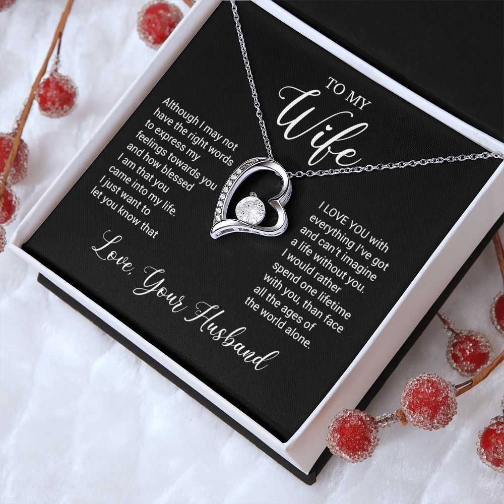To My Wife Necklace, Wife Husband Necklace, Wife Birthday Gift, Valentine Gift