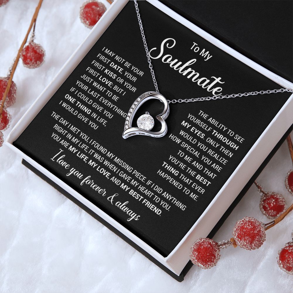 To My Soulmate Necklace, Gift for Wife, Girlfriend, Anniversary Gift, Xmas Gift