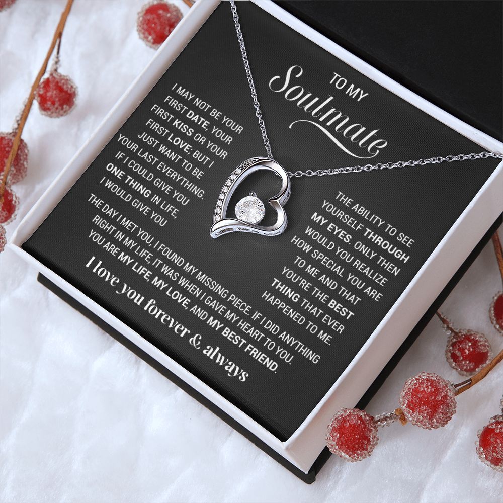 To My Soulmate Necklace, Gift For Wife, Gift from Husband, Valentine Days Gift