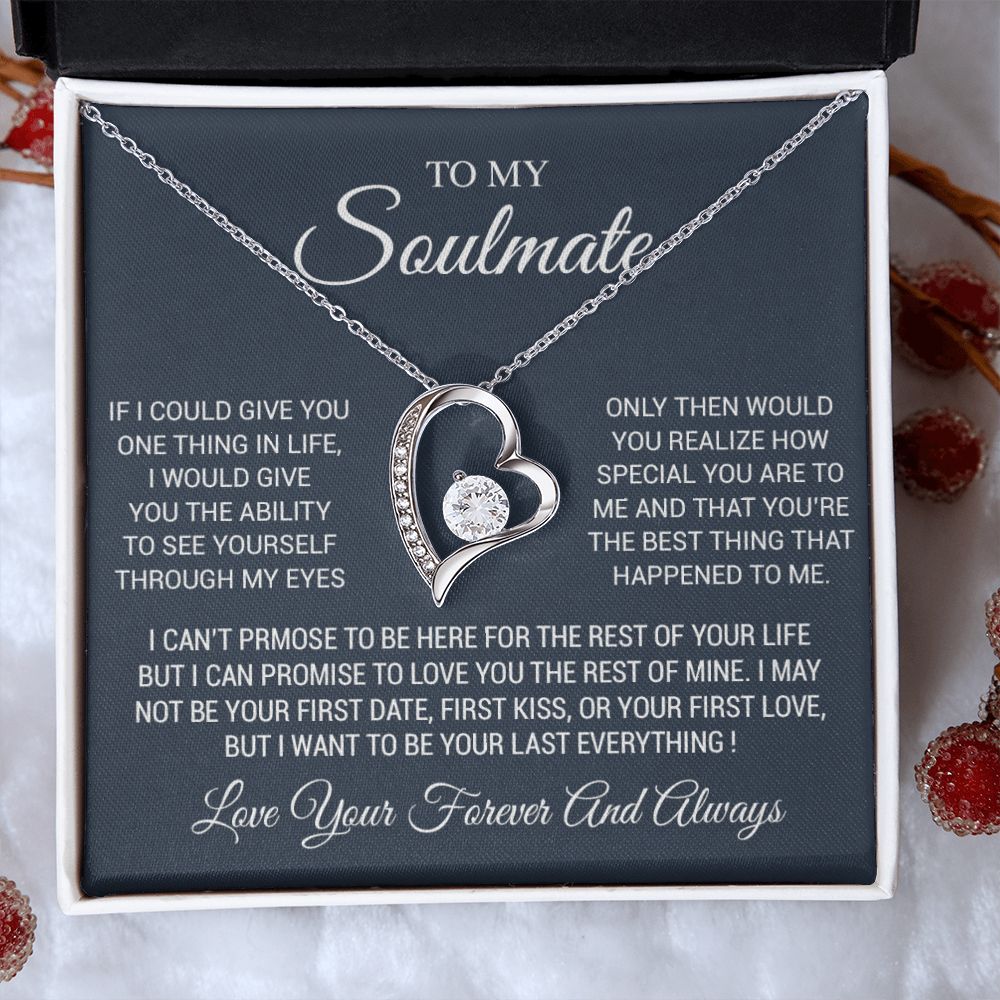 To My Soulmate Necklace, Soulmate Birthday, Soulmate Anniversary Gift