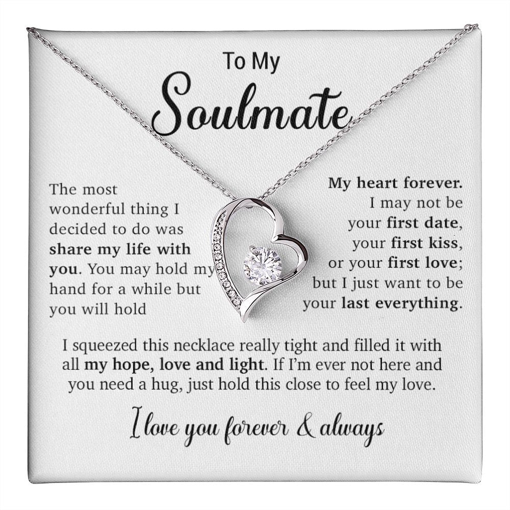 To My Soulmate Necklace, Valentine Gift For Her, Gift For Soulmate, Gift For Her