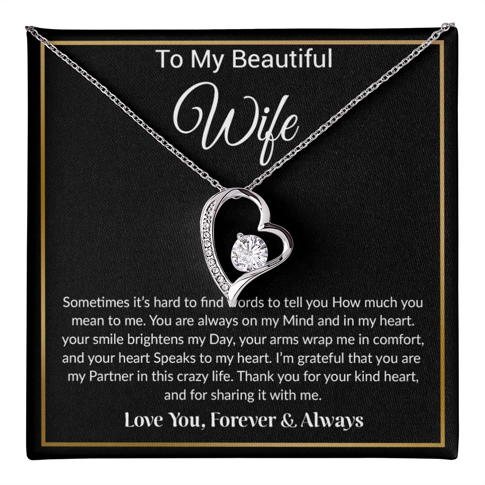 To My Wife Necklace, Gift for Wife, Girlfriend, Anniversary Gift, Birthday Gift