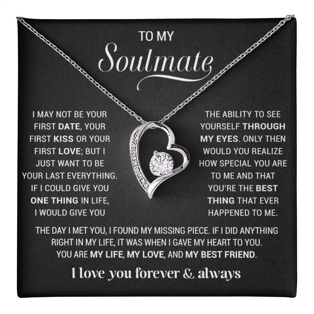 To My Soulmate Necklace, Gift For Wife, Gift from Husband, Valentine Days Gift