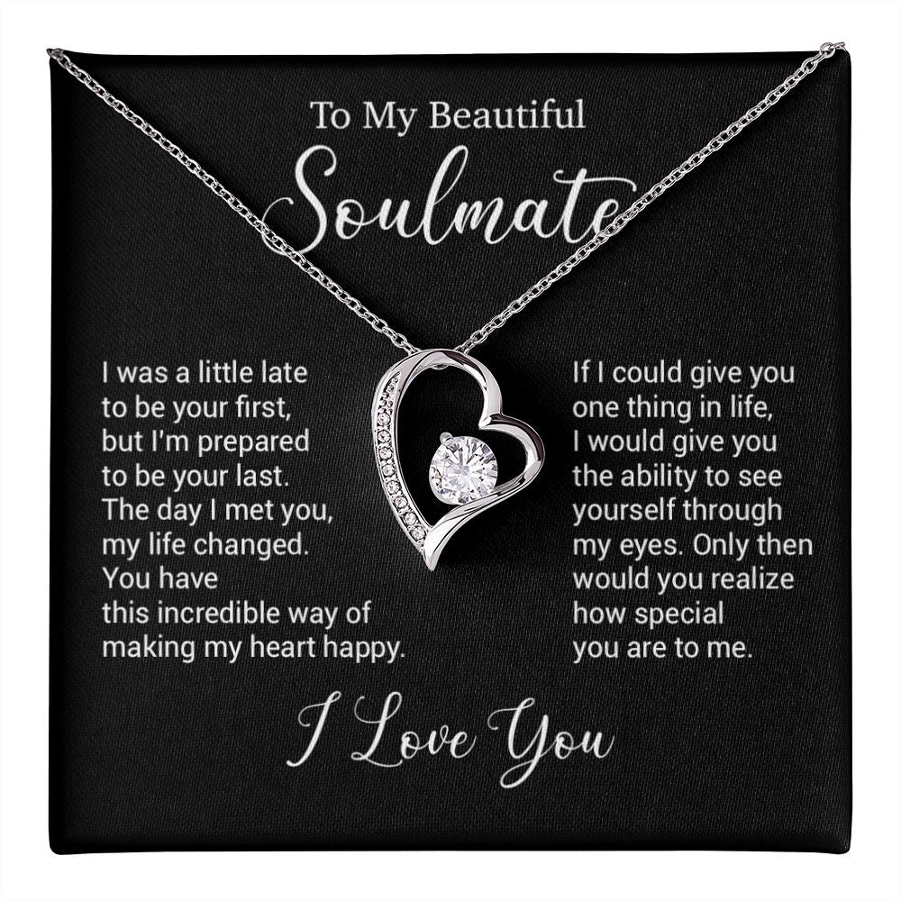 To My Soulmate Necklace, Valentine Gift For Her, Gift For Soulmate, Gift For Her