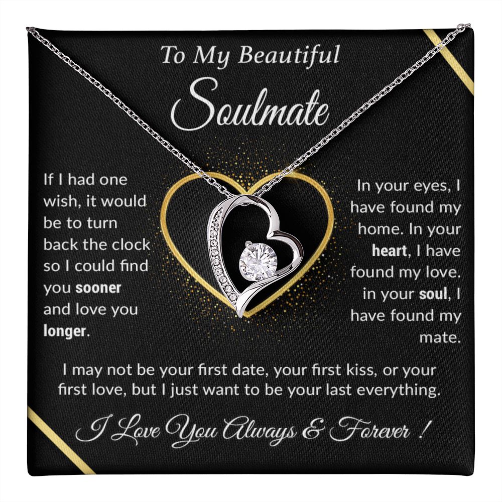 To My Soulmate Necklace, Gift For Wife, Gift from Husband, Valentine Days Gift