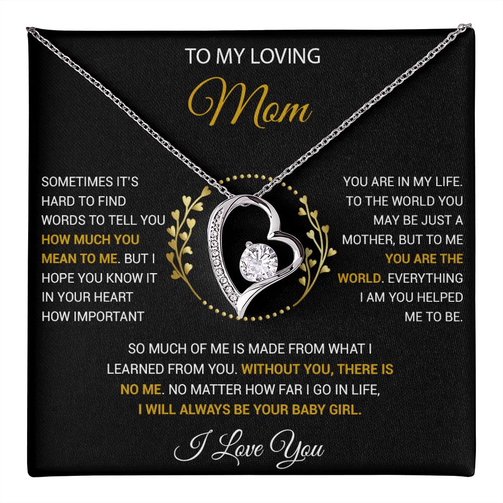 To My Loving Mom Necklace, Gift for Mom from Son, Mother's Day Jewelry